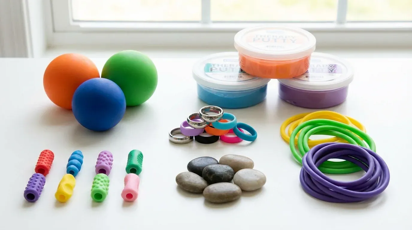 Various types of fidget tools commonly used in Australian schools